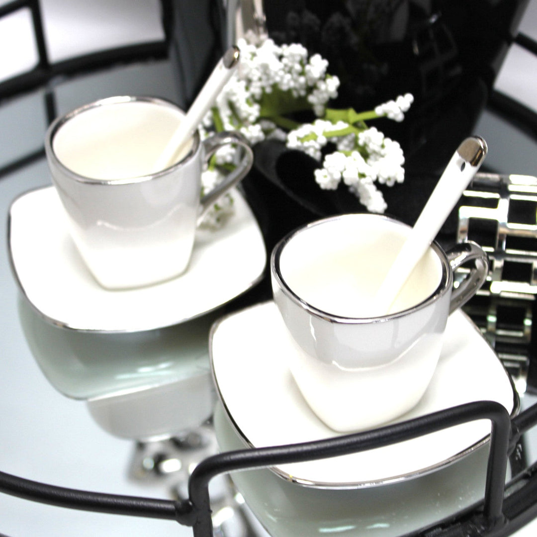 Porculanske šalice za espresso Queen Isabell s tanjurićima, set od 6 komada W23SV06-06471