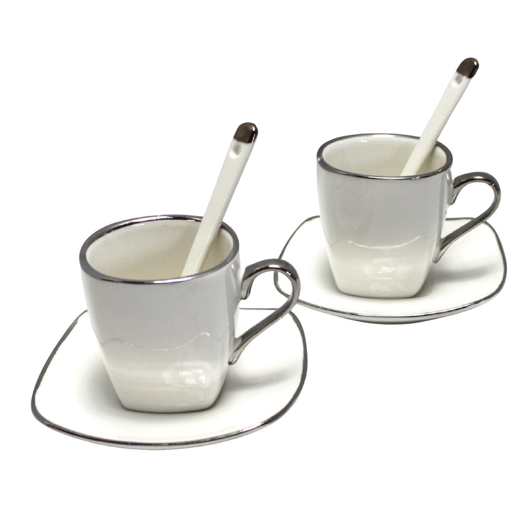 Porculanske šalice za espresso Queen Isabell s tanjurićima, set od 6 komada W23SV06-06471