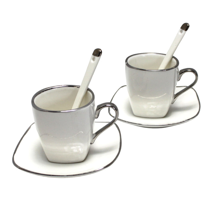 Porculanske šalice za espresso Queen Isabell s tanjurićima, set od 6 komada W23SV06-06471