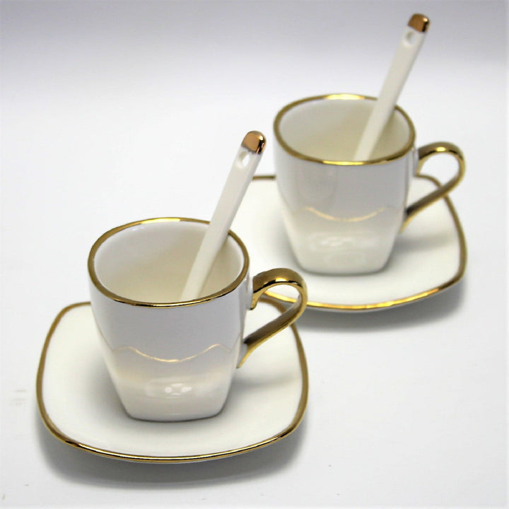 Porculanske šalice za espresso Queen Isabell s tanjurima, set W23GD06-06464