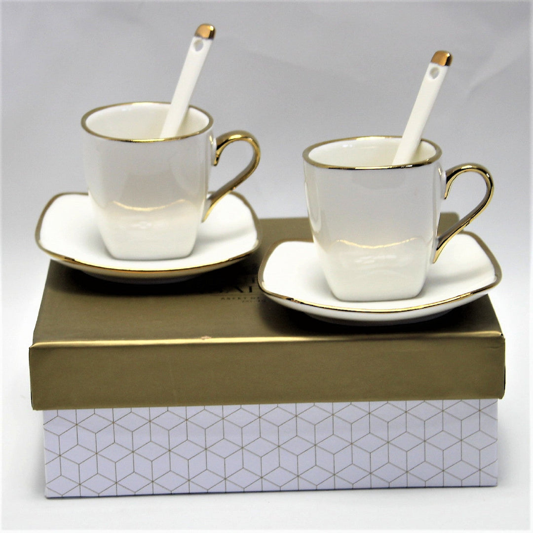 Porculanske šalice za espresso Queen Isabell s tanjurima, set W23GD06-06464