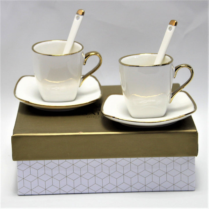 Porculanske šalice za espresso Queen Isabell s tanjurima, set W23GD06-06464