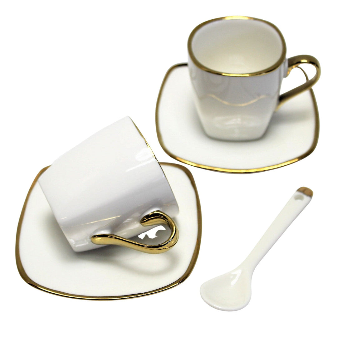 Porculanske šalice za espresso Queen Isabell s tanjurima, set W23GD06-06464
