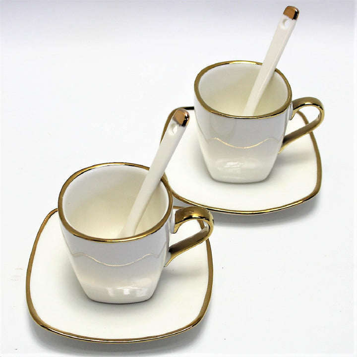 Porculanske šalice za espresso Queen Isabell s tanjurima, set W23GD06-06464