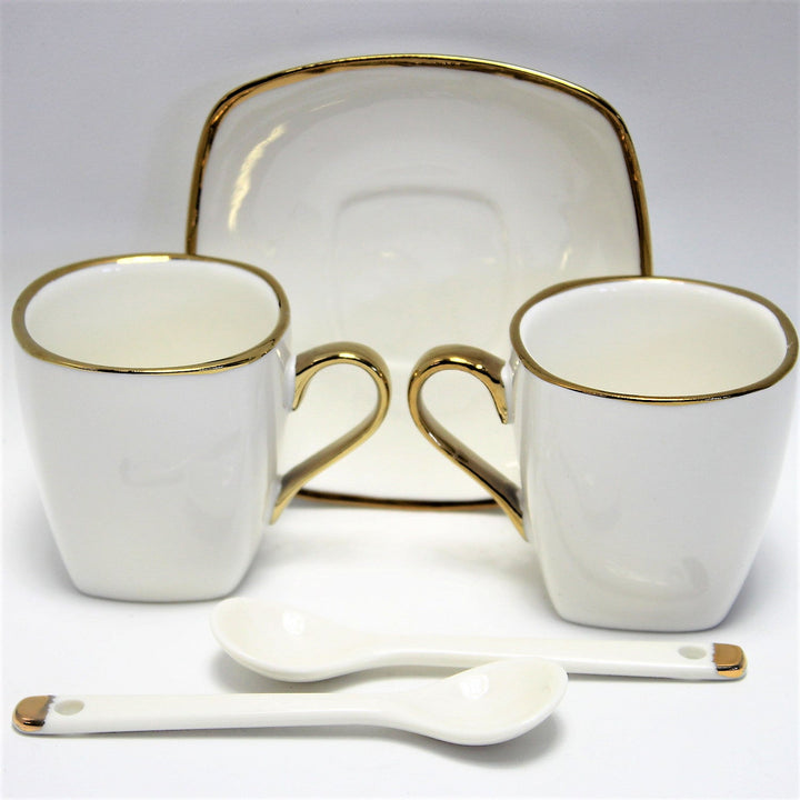 Porculanske šalice za espresso Queen Isabell s tanjurima, set W23GD06-06464