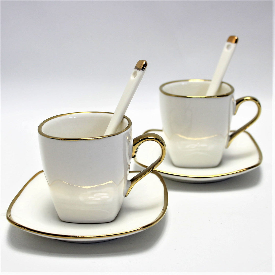 Porculanske šalice za espresso Queen Isabell s tanjurima, set W23GD06-06464