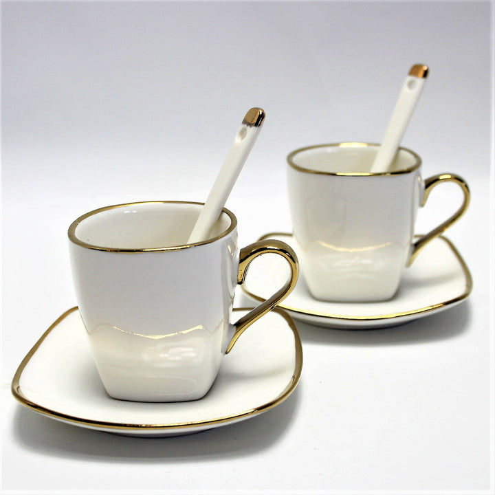 Porculanske šalice za espresso Queen Isabell s tanjurima, set W23GD06-06464