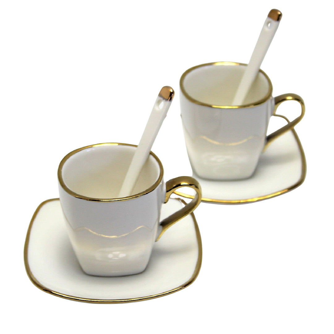 Porculanske šalice za espresso Queen Isabell s tanjurima, set W23GD06-06464