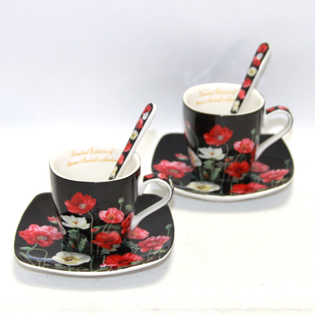 Porculanske šalice za espresso Queen Isabell s tanjurima, set W9PB06-09510