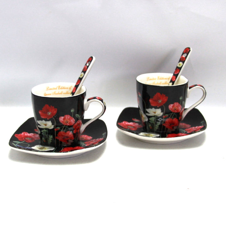 Porculanske šalice za espresso Queen Isabell s tanjurima, set W9PB06-09510