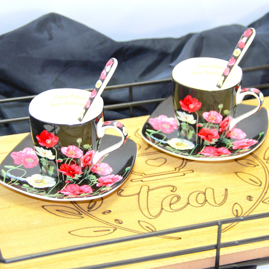 Porculanske šalice za espresso Queen Isabell s tanjurima, set W9PB06-09510