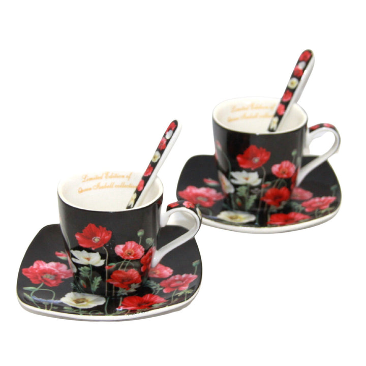 Porculanske šalice za espresso Queen Isabell s tanjurima, set W9PB06-09510