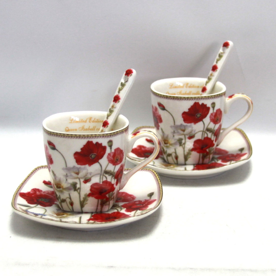 Porculanske šalice za espresso Queen Isabell s tanjurima, set W9PWH06-09596