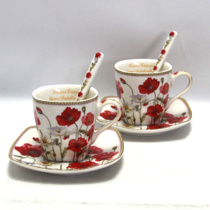 Porculanske šalice za espresso Queen Isabell s tanjurima, set W9PWH06-09596