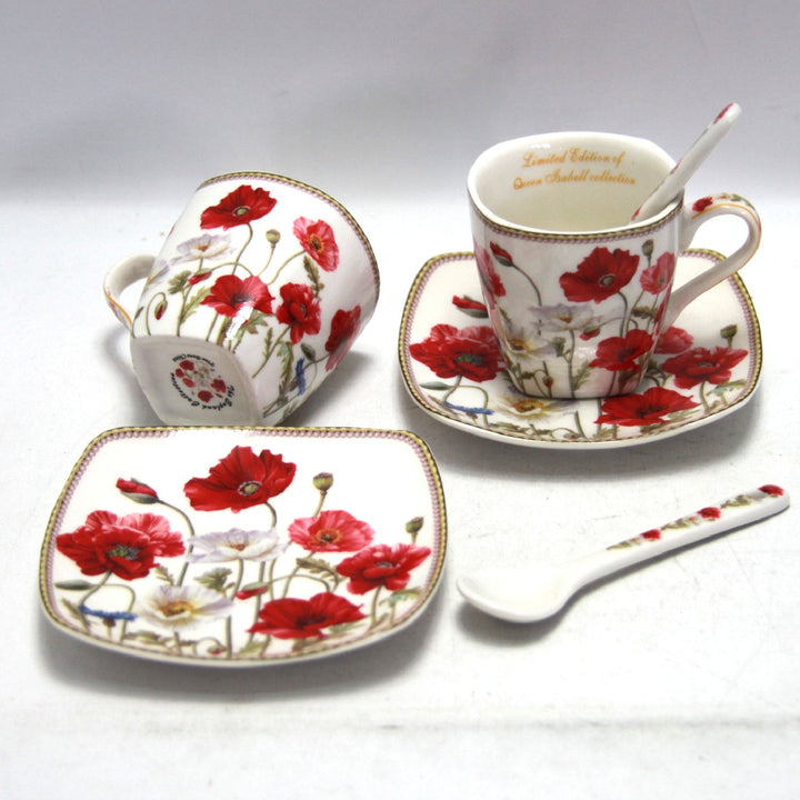 Porculanske šalice za espresso Queen Isabell s tanjurima, set W9PWH06-09596