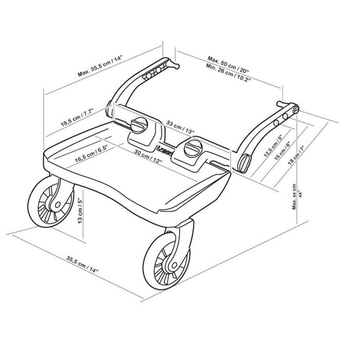 BuggyBoard MINI produžetak za dječja kolica, do 22 kg, plava