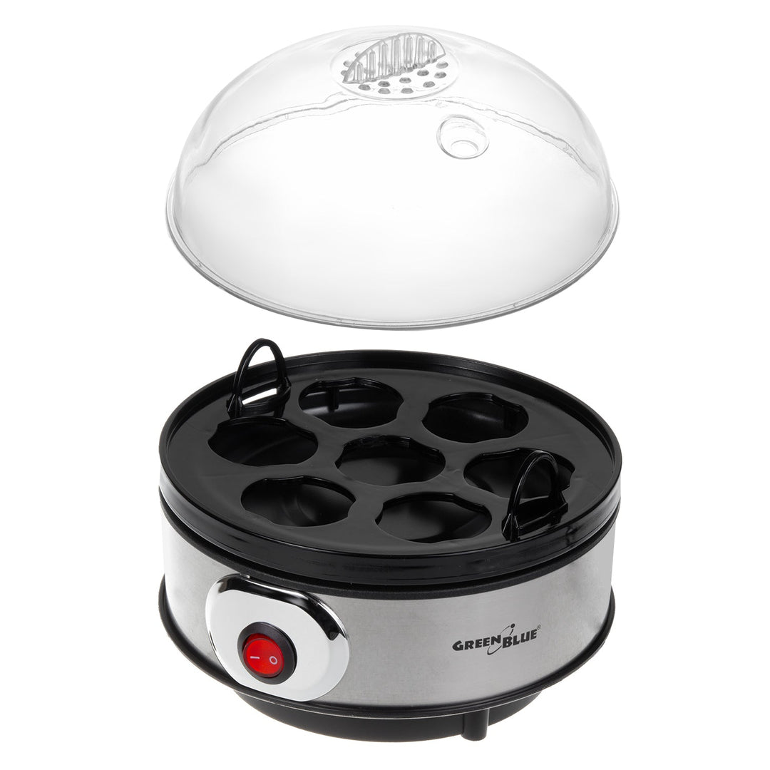 GreenBlue automatski kuhalo za jaja, snaga 400 W, za do 7 jaja, mjerna šalica, 220-240 V~, 50 Hz, GB572