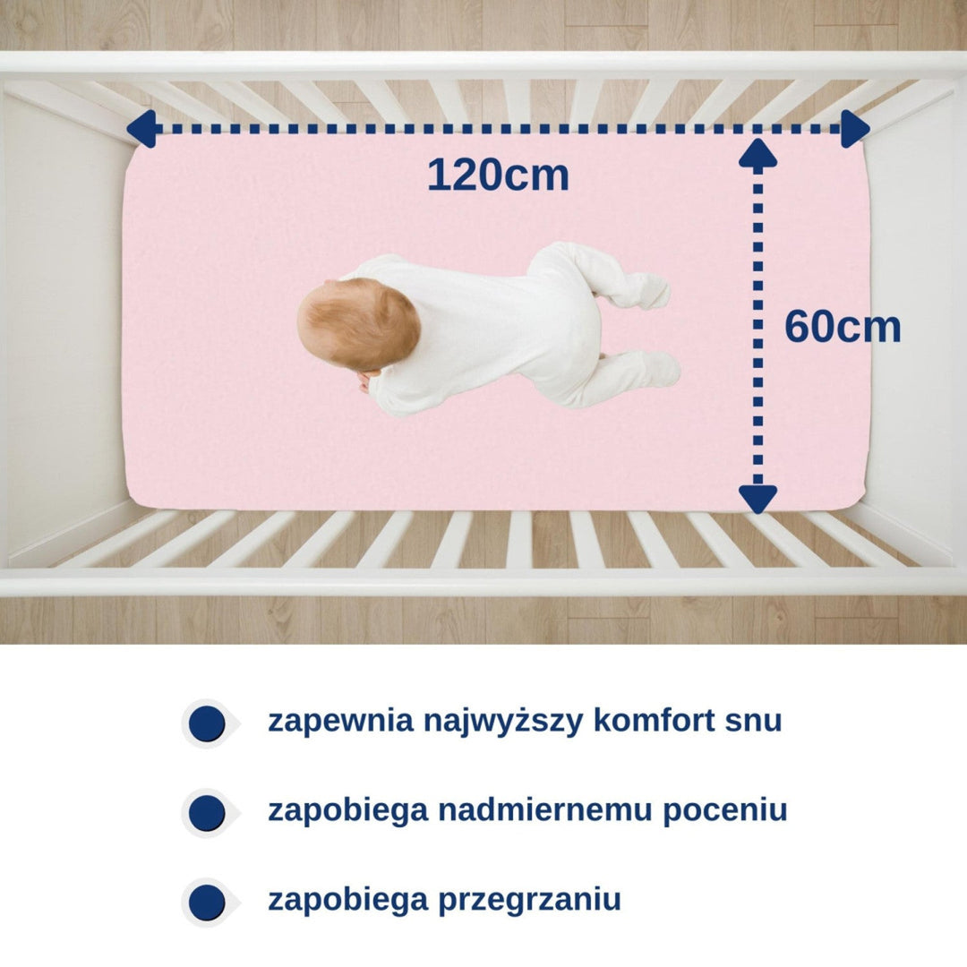 Snibbs vodootporna plahta, ružičasta, 60x120 cm, T-SNI-100232
