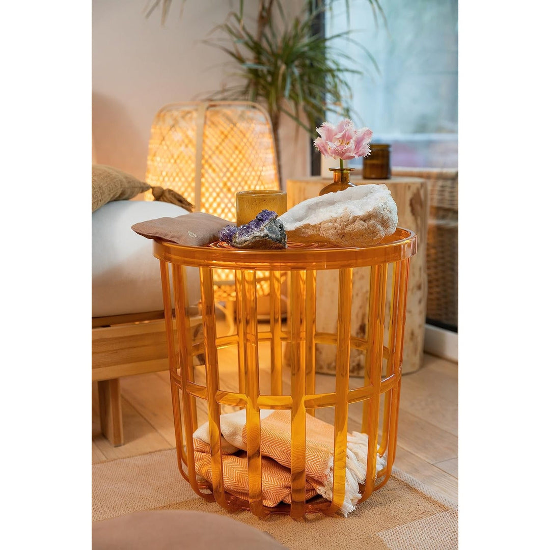 Branq stol, okrugli, s košarom za pohranu, med, Zen 1850
