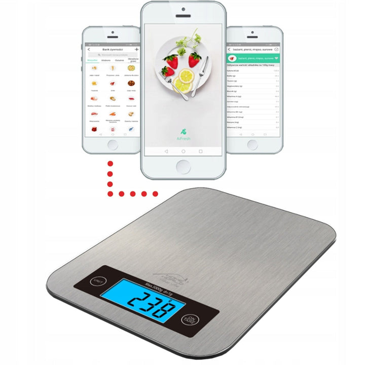TECH-MED kuhinjska vaga, vaga za dijetu, Bluetooth, 5 kg, HW-FIT022
