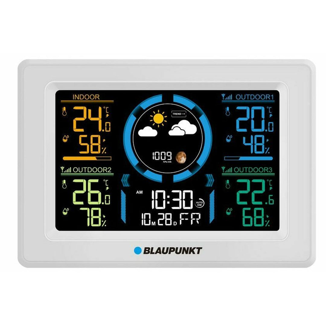 Blaupunkt vremenska stanica, higrometar, tlak, prognoza, 3 senzora, WS40WH
