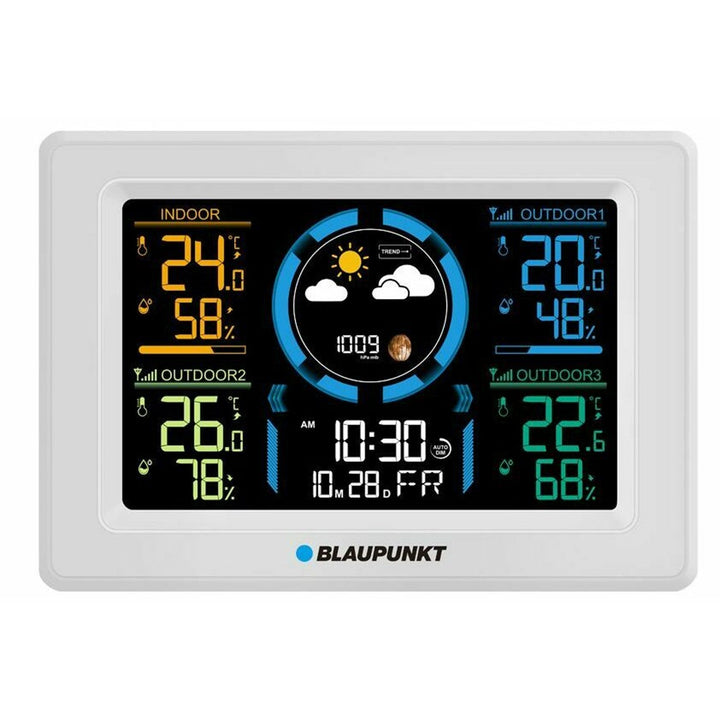 Blaupunkt vremenska stanica, higrometar, tlak, prognoza, 3 senzora, WS40WH