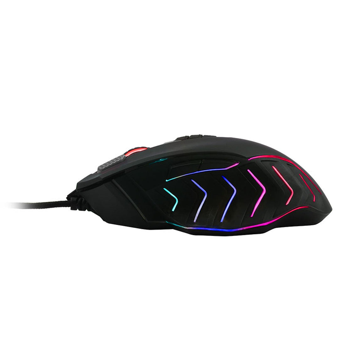 A4TECH gejming miš, USB, 8000 DPI, metalne klizače, J95 RGB Pixart (aktiviran)