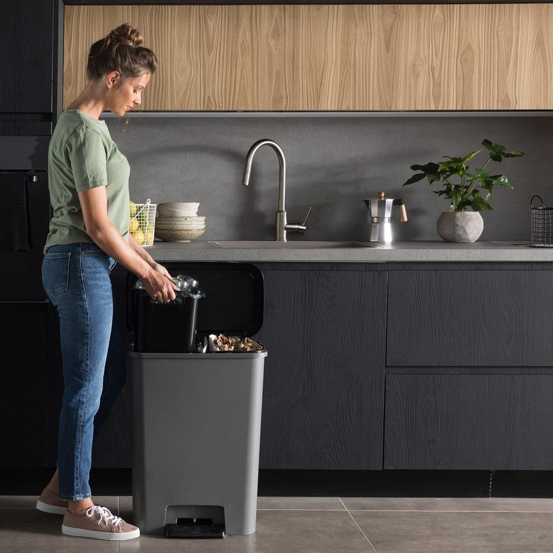 Curver kanta za smeće, s pedalom, zapremina 2x23 l, Compatta Duo