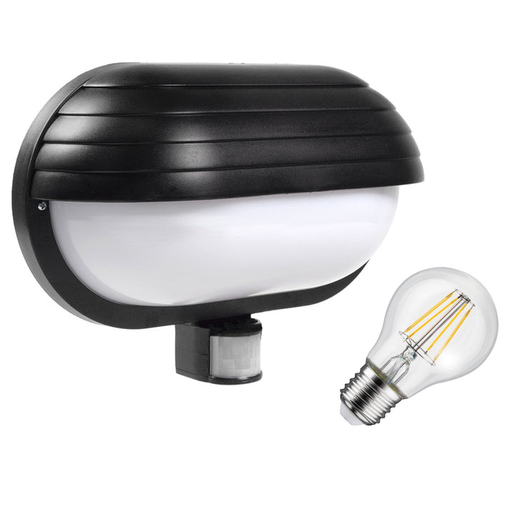 Corp de iluminat de perete Maclean, cu senzor PIR, max. 60W, 180°, MCE33B + LED 6W