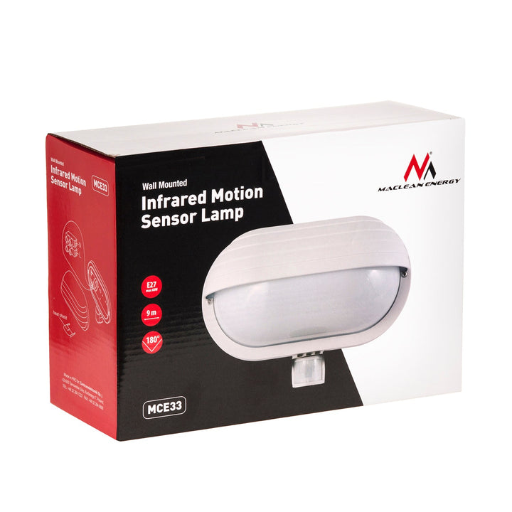 Zidna svjetiljka Maclean, s PIR senzorom, max. 60 W, 180°, MCE33 W + LED 8 W