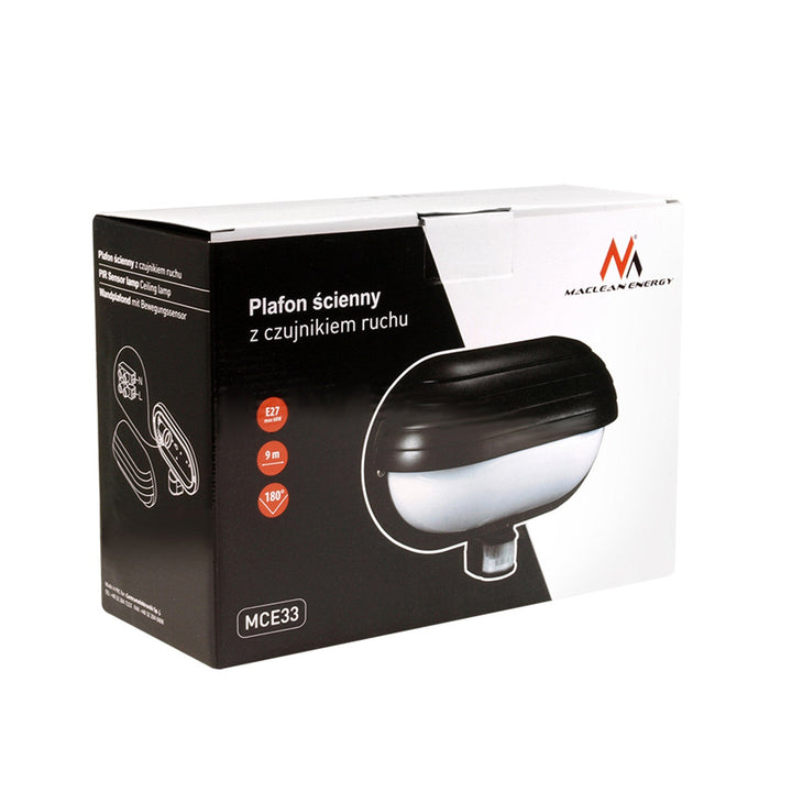 Zidna svjetiljka Maclean, s PIR senzorom, max. 60 W, 180°, MCE33B + 11 W LED