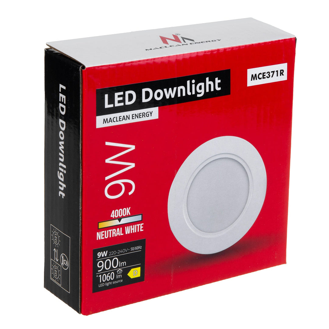 5x Maclean LED stropna ploča, ugradbena SLIM, 9W, neutralno bijela 4000K, 120*26 mm, 900 lm, MCE371 R