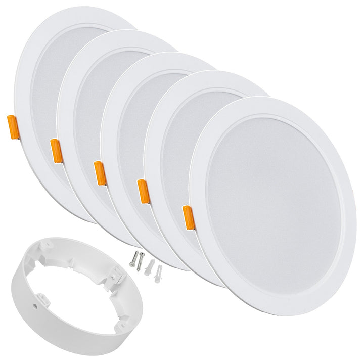 5x Maclean LED stropni panel, ugradbeni SLIM, 18 W, neutralno bijela 4000 K, 170 × 26 mm, 1800 lm, MCE372 R + površinski montirani adapter MCE377 R