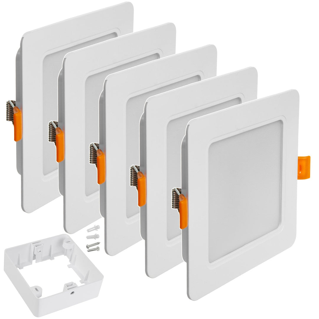 5x Panou de plafon cu LED-uri Maclean LED, SLIM, 18W, alb neutru 4000K, 170*26mm, 1800 lm, MCE372 R + adaptor de suprafață MCE377 R
