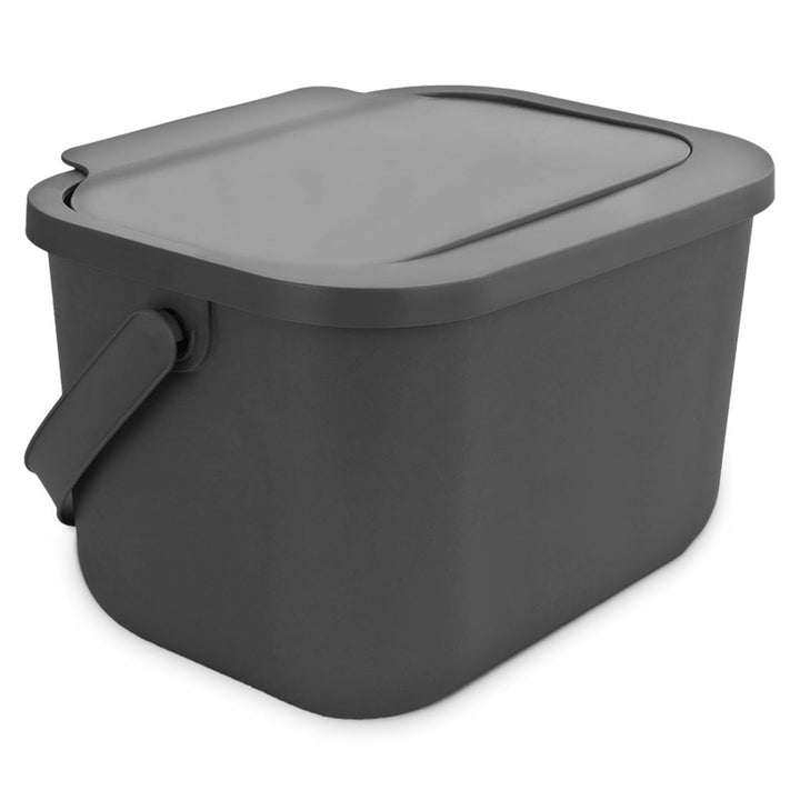 Kanta za organski otpad, kompostna kanta, zapremina 6 litara, siva, Mini Bini