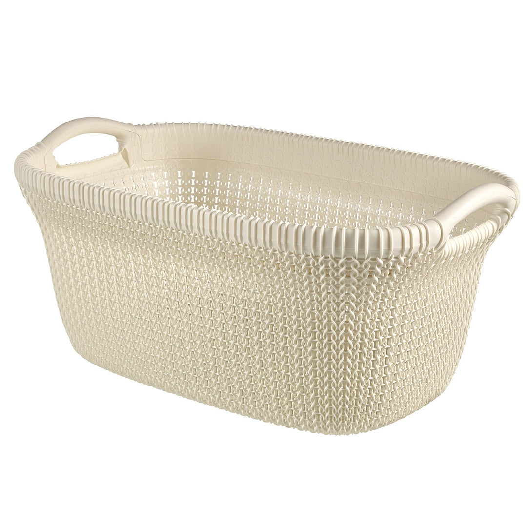 Curver košara za rublje, 2 ručke, 40 l, krema, pletena