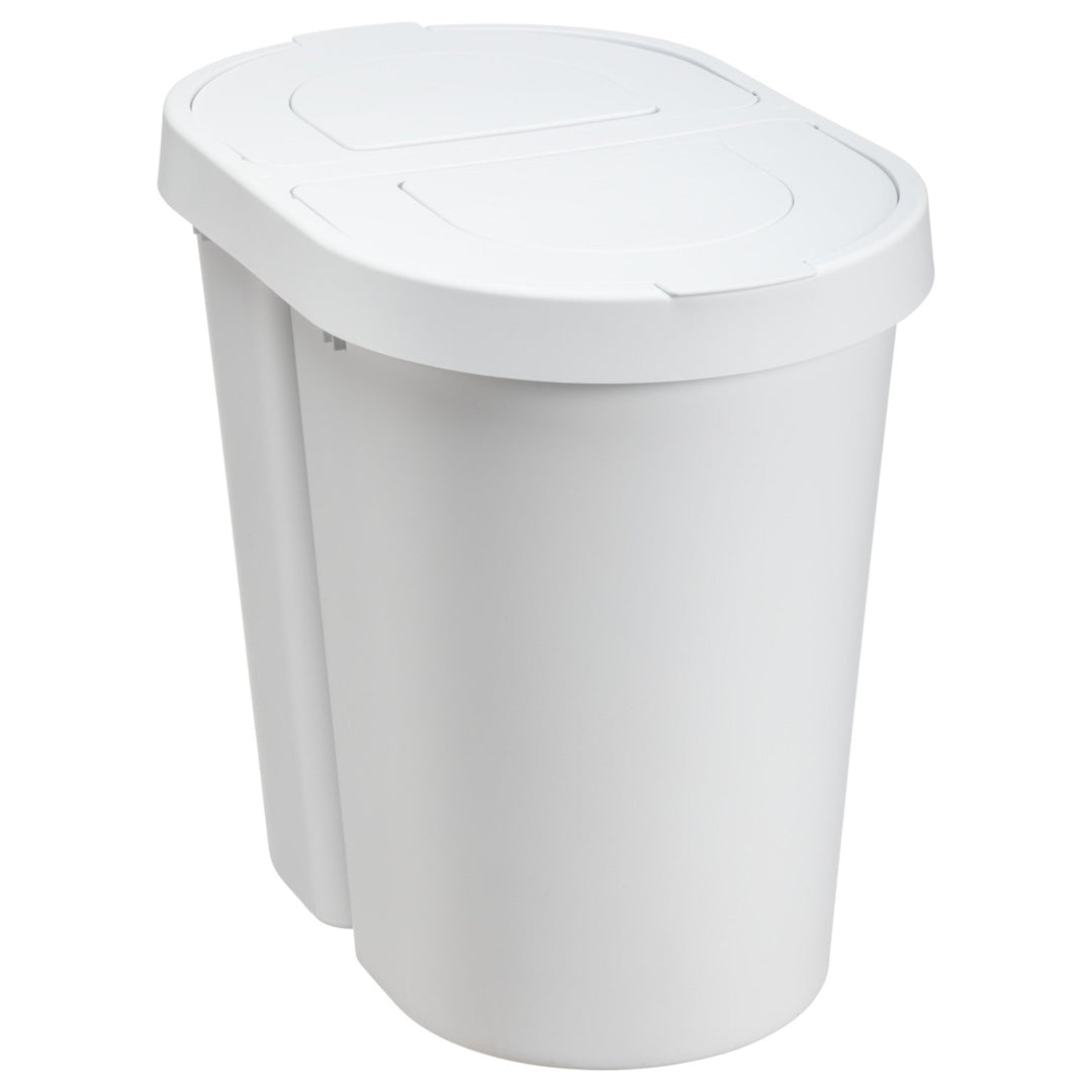 Plast Team kanta za otpad, poklopac na šarkama, dvostruka, bijela, 2 x 25 l, Seattle Swing