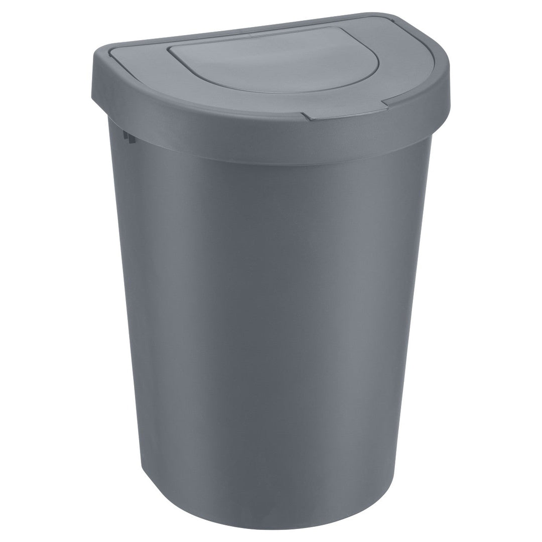Plast Team kanta za otpatke, poklopac na šarkama, siva, 25 l, Seattle Swing
