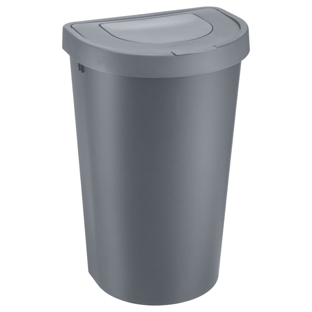 Plast Team kanta za otpad, poklopac na šarkama, siva, 45 l, Seattle Swing