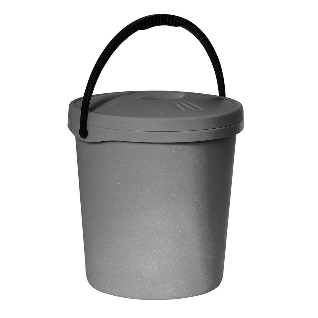 Plast Team kanta, poklopac, ručka, 16 litara, srebrna, 2062