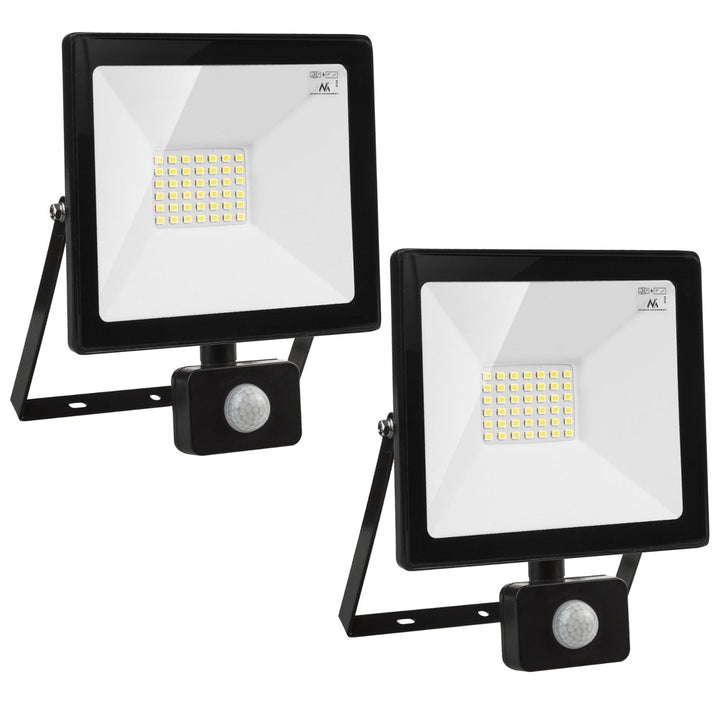 2x LED reflektora s Maclean senzorom pokreta, tanki 30 W, 2400 lm, neutralno bijela boja (4000 K), IP44, MCE630 NW PIR