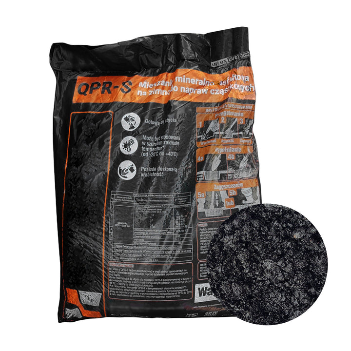 Budomex hladni asfalt, mineralno-asfaltna mješavina, za popravke kolničke površine, 25 kg