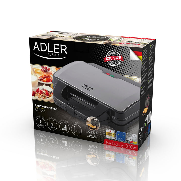 Adler sendvič toster, XXL, 1300 W, AD 3043