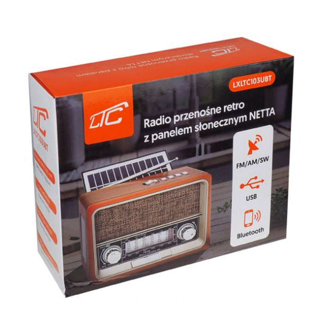 LTC prijenosni radio, Bluetooth, FM/AM/SW, USB, solarni panel, LXLTC103UBT