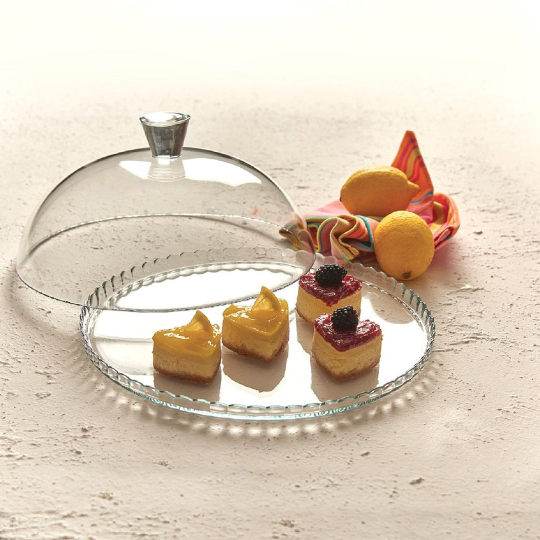 Pasabahce stakleni stalak za tortu s kupolom, 32 cm, Patisserie