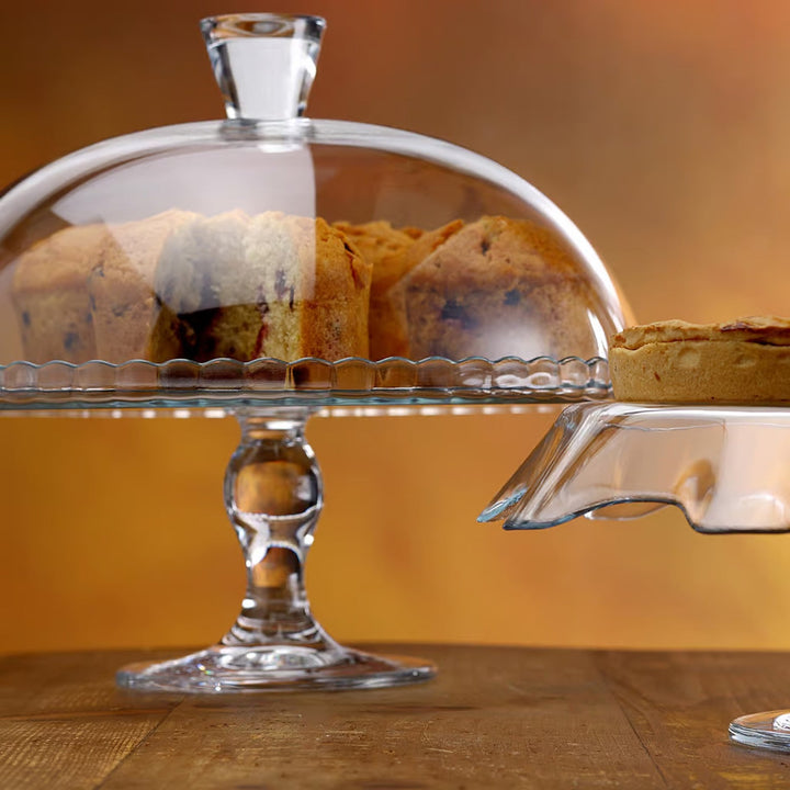 Pasabahce stakleni stalak za tortu s postoljem i kupolom, 32 cm, Patisserie