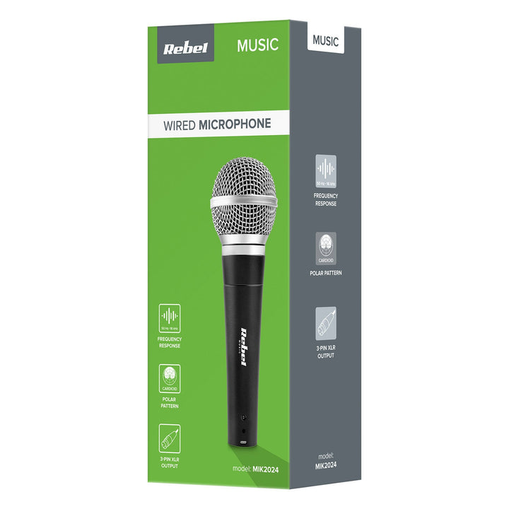 Microfon dinamic Rebel DM-80 cu un cablu detașabil